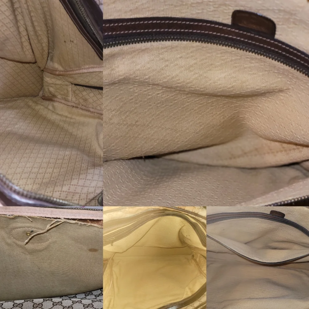 GUCCI GG CANVAS XL CARRY ON TRAVEL WEEKEND Duffle Gym BAG VINTAGE 1960 AUTHENTIC - Picture 12 of 14